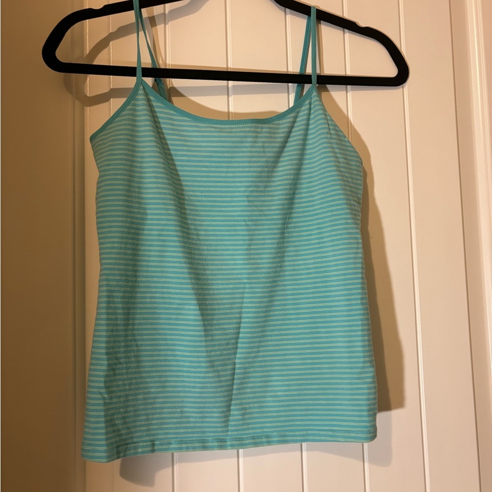 Gap Green and Blue Striped Tank Top